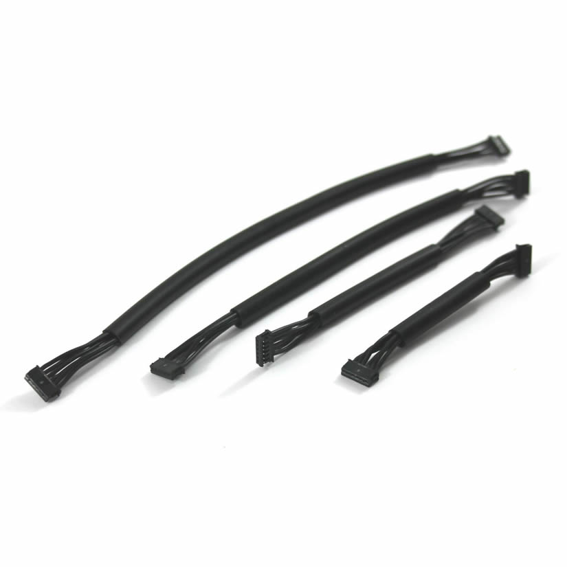 6 Pin Black Silicone Tube Sensor Wire