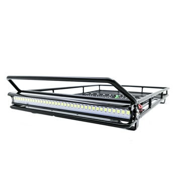 1/10 Metal Roof Rack Luggage Carrier with  LED spotlight